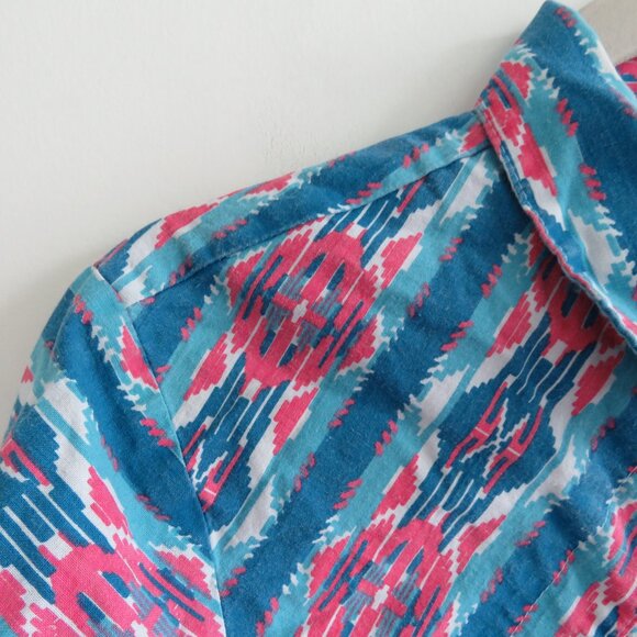 VINTAGE CIRCLE T Aztec Western Southwestern Button Down Shirt Country Rodeo - Picture 5 of 14